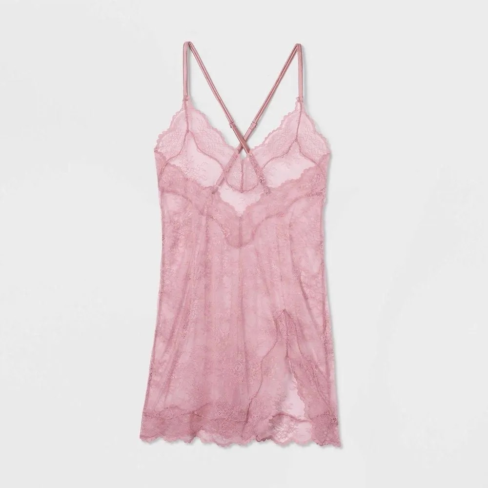 Auden Allover Lace Lingerie Slip Dress